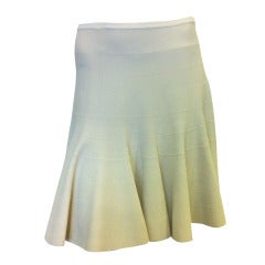 Alaia Cream Flared Skirt