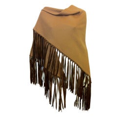 Hermes Brown Cashmere Shawl