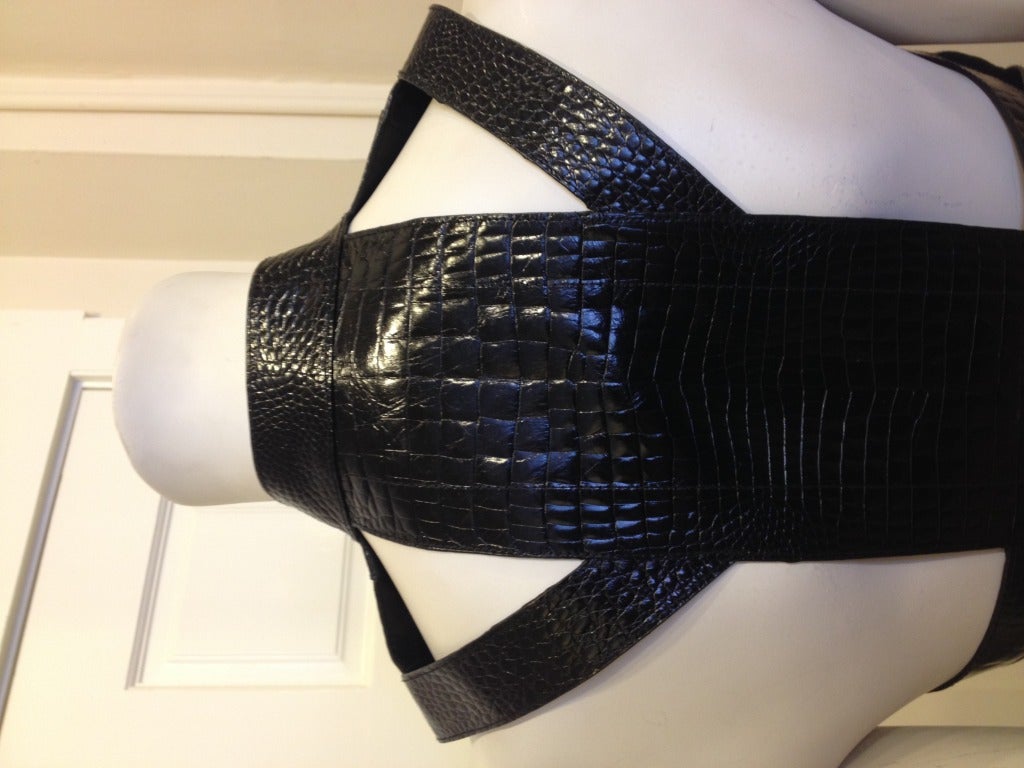 Alexander Wang Black Embossed Leather Vest 1