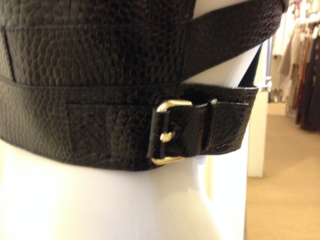 Alexander Wang Black Embossed Leather Vest 2
