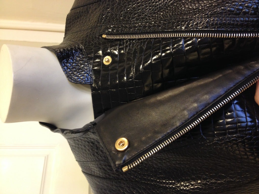 Alexander Wang Black Embossed Leather Vest 3