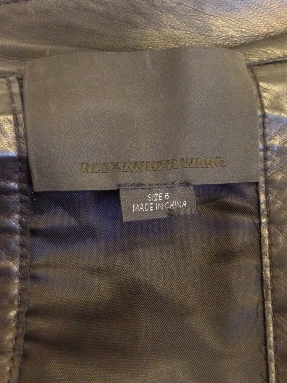 Alexander Wang Black Embossed Leather Vest 4