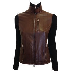 Ralph Lauren Leather and Knit Jacket