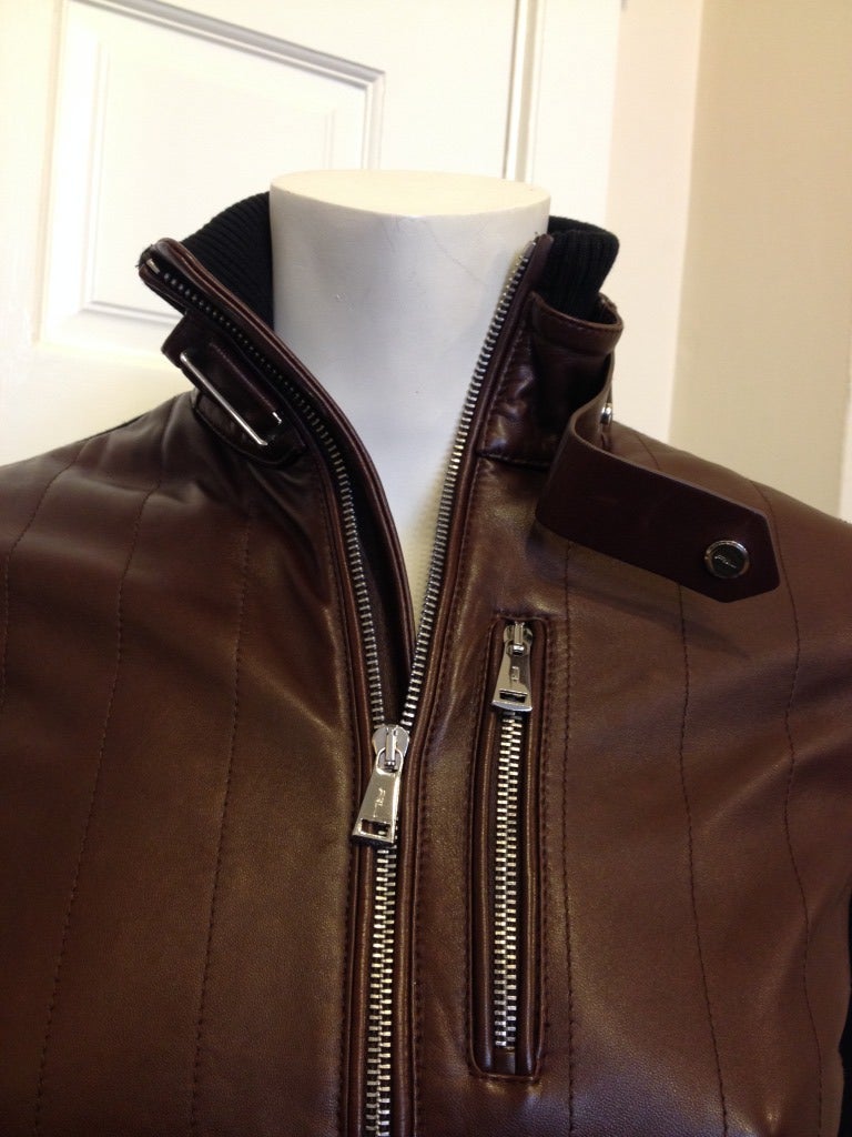 Ralph Lauren Leather and Knit Jacket 3