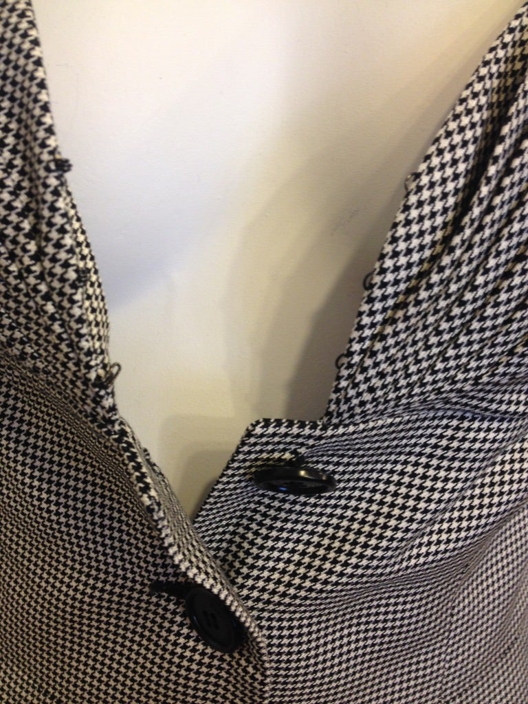 Women's Christian Dior Black and White Houndstooth Dress