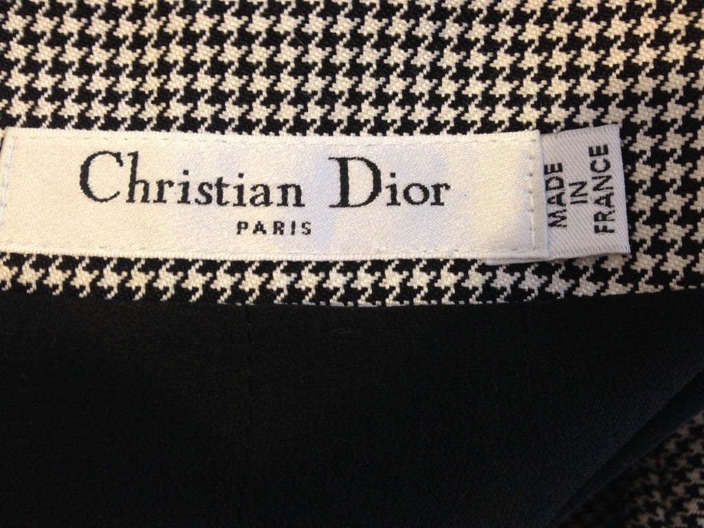 Christian Dior Black and White Houndstooth Dress 1
