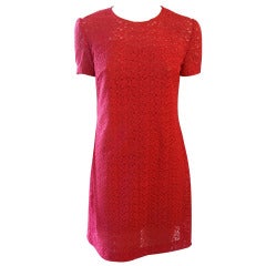 Prada Dark Pink Lace Dress