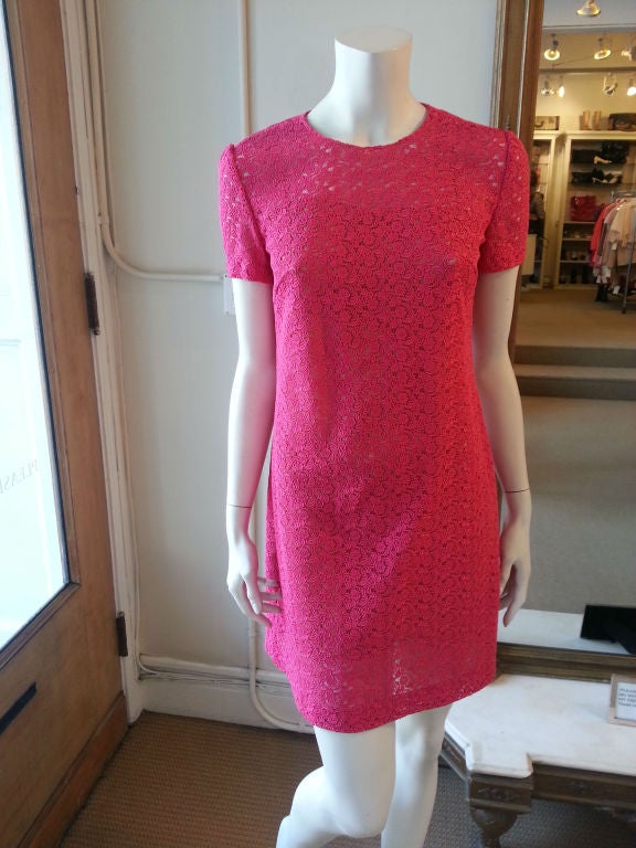 Women's Prada Dark Pink Lace Dress