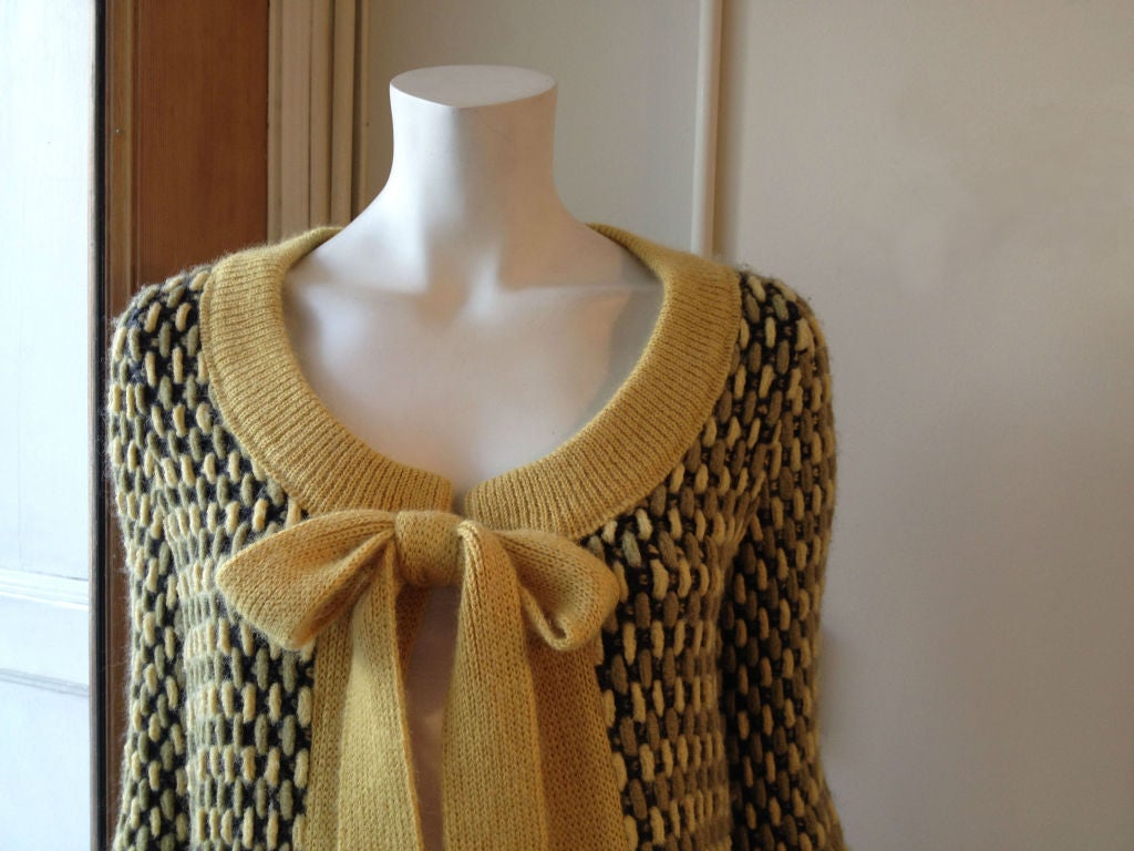 Missoni Yellow & Green Knit Coat In Excellent Condition In San Francisco, CA