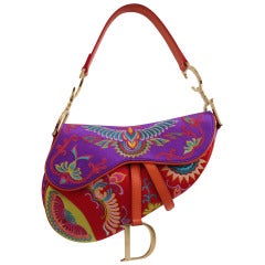 Christian Dior Multicolor Limited Edition Saddle Bag