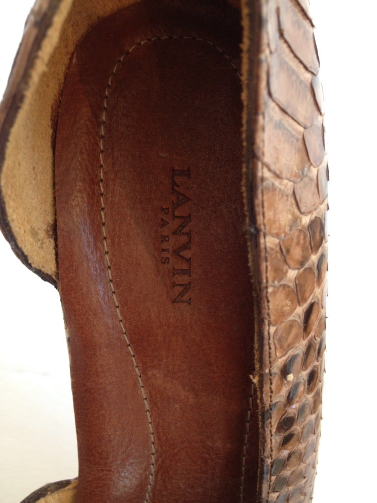 Lanvin Brown Python Shoe 1