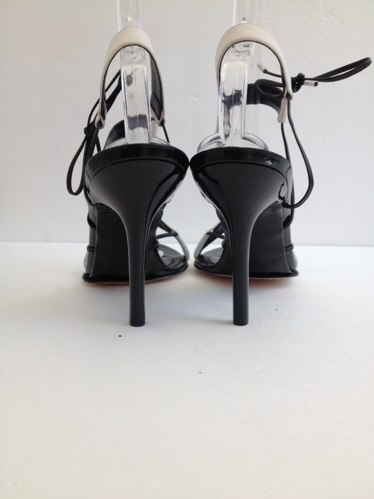 Narciso Rodriguez Black and White Sandals In New Condition In San Francisco, CA