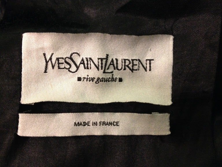 Yves Saint Laurent Black Trench Coat at 1stdibs