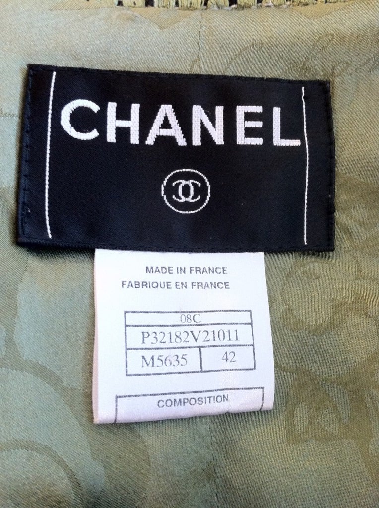 Chanel Green Tweed Jacket 1