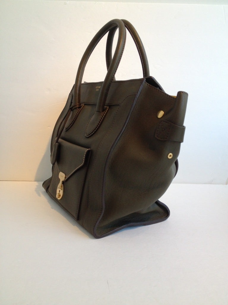 Celine Olive Mini Luggage Envelope Tote at 1stdibs  