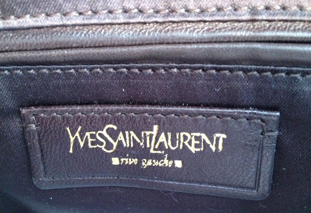 Yves Saint Laurent Dark Brown Patent Downtown Bag 1