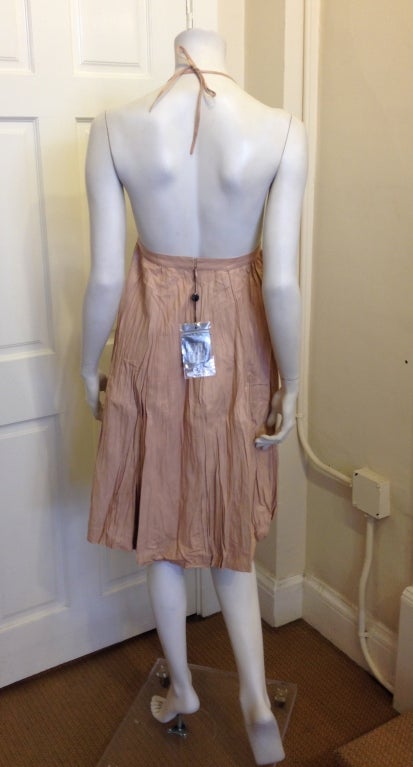 Alexander McQueen Blush Leather Dress In New Condition In San Francisco, CA
