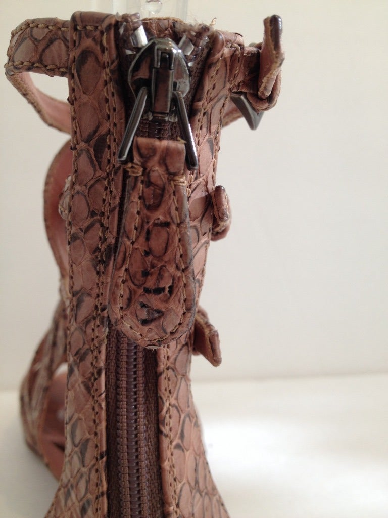 Alaia Snake Gladiator Sandals In New Condition In San Francisco, CA