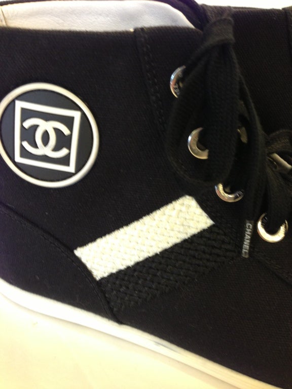 Chanel Black And White Sneakers 2