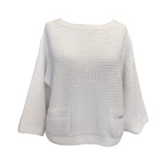 Chanel White Knit Sweater