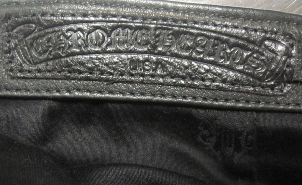 chrome hearts leather skirt