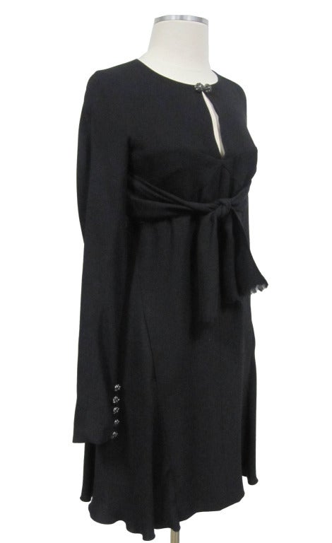 Chanel 10A Silk Long Sleeve Dress