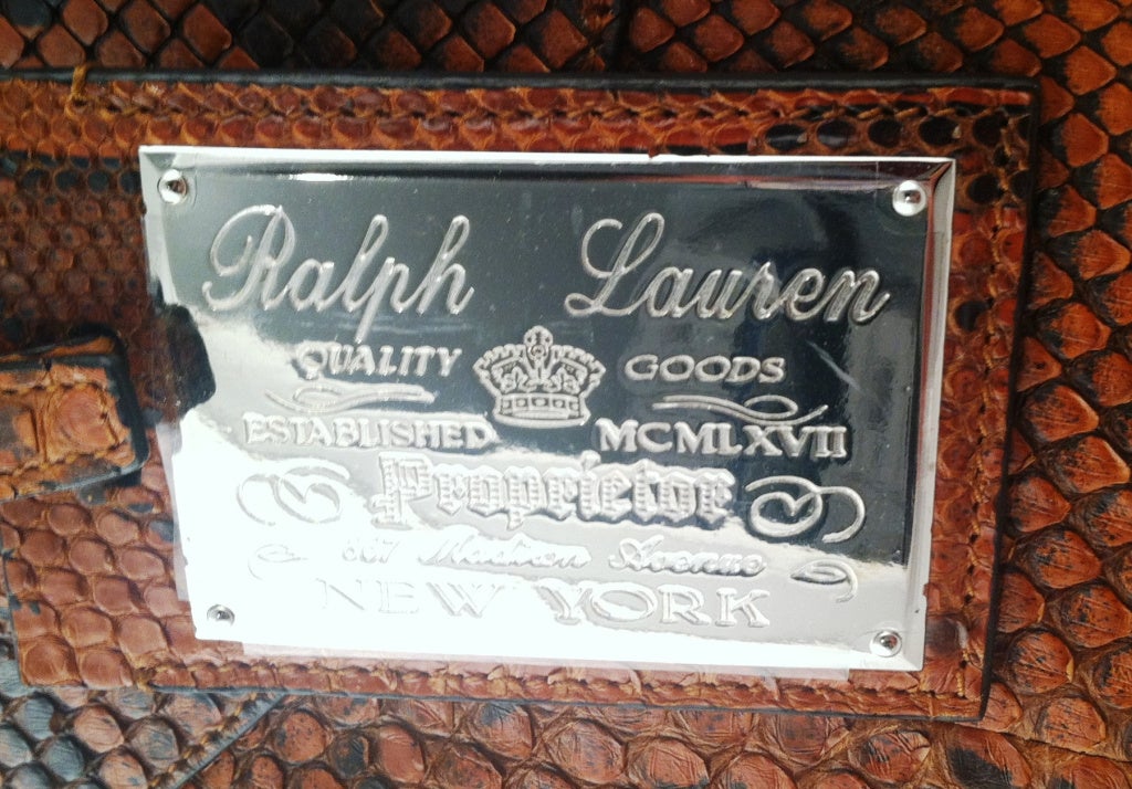 Ralph Lauren Python Handbag For Sale 2