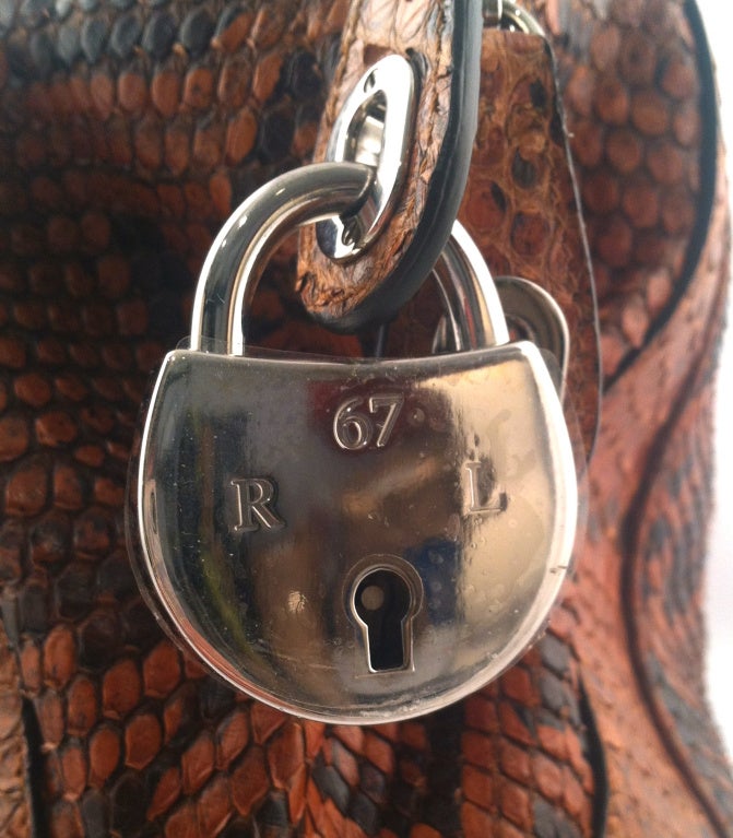 Ralph Lauren Python Handbag For Sale 3
