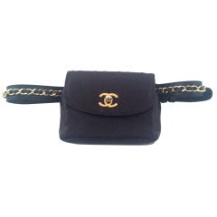 Vintage Chanel Quilted & Chain Belt Bag