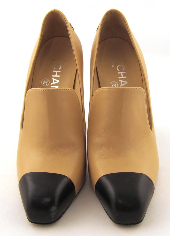 Chanel Cap Toe Bootie w/Heel In Excellent Condition In Aspen, CO