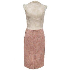 Louis Vuitton Lace and Tweed Dress