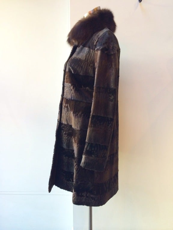 Persian Lamb Coat w/Sable Collar