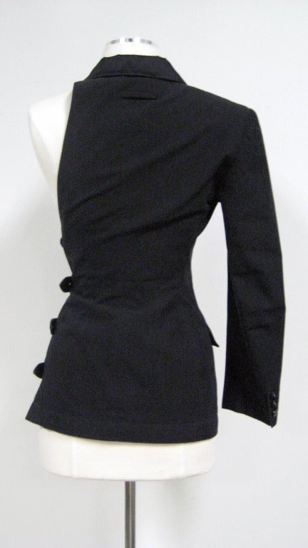Vintage Gaultier Buckle One Sleeve Jacket In Good Condition For Sale In Aspen, CO