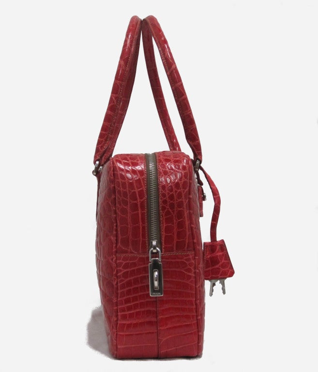 2011 Prada Red Alligator Handbag 2