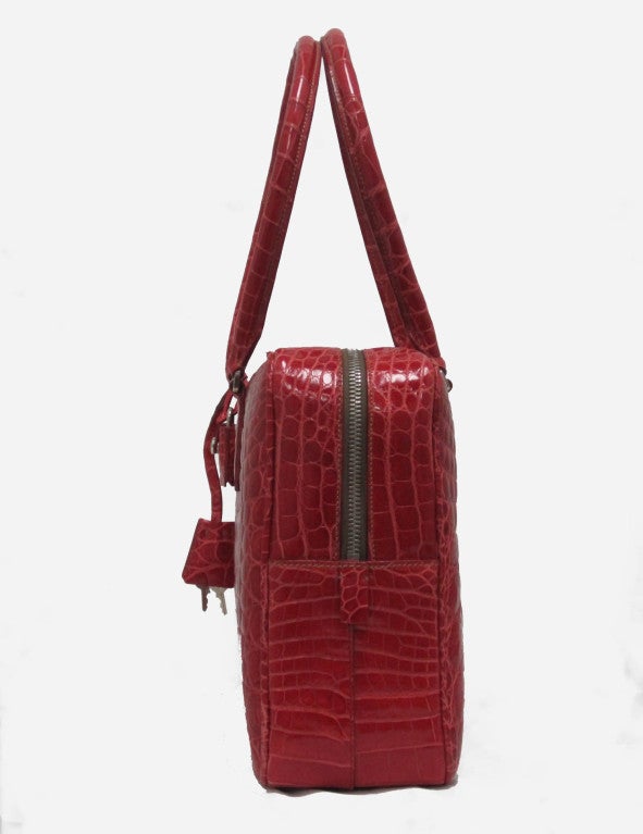 2011 Prada Red Alligator Handbag 3