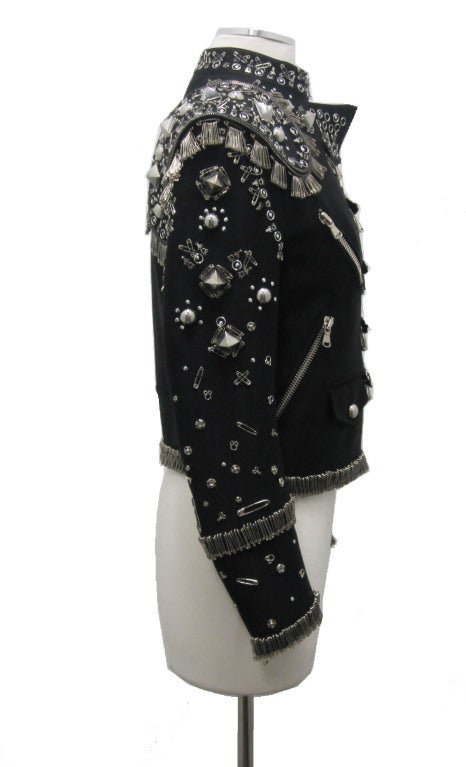punk safety pin jacket