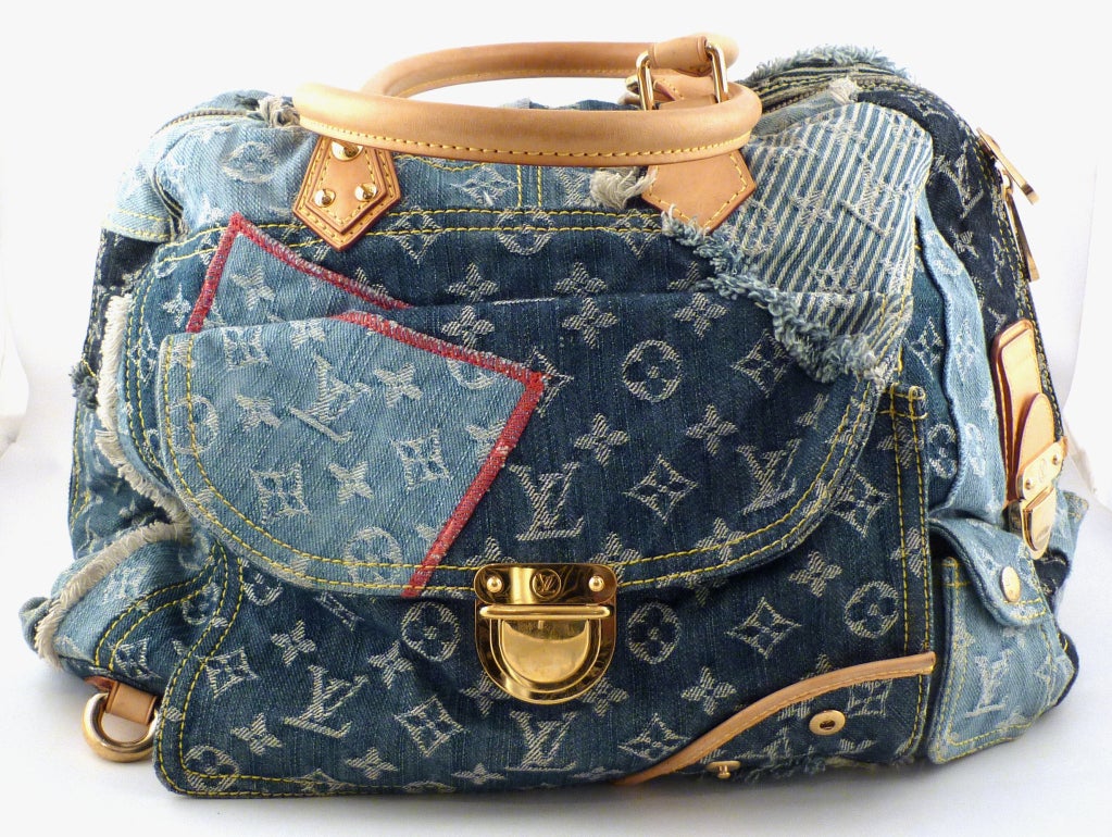 Louis Vuitton Limited Edition Denim Monogram Bowly Bag