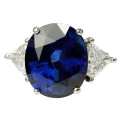 18.38 Ceylon Sapphire Ring GIA Report