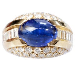 Cartier Panthere Ceylon Sapphire Cabochon Ring