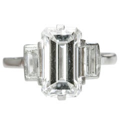 Antique Art Deco Emerald Cut Ring
