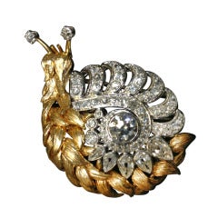 Vintage David Webb Snail Brooch