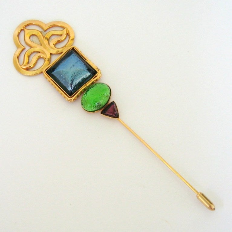 Philippe ferrandis Gripoix Stick / Hat Pin Paris Never worn 1990s