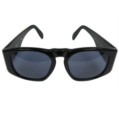Vintage Chanel Black quilted Logo  Sunglasses