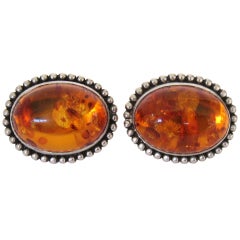 Stephen Dweck Amber Sterling Silver Earrings