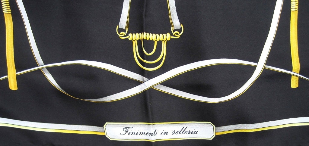 Black Background w/ Gold & Silver accents Horse Bit Iconic Gucci Scarf

    *Double GG in the center
    *New Old stock, never worn