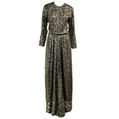 Geoffrey Beene Gold Lame Crescent Moon Gown W/ Tags