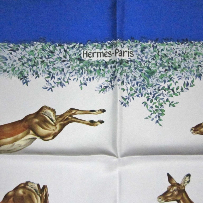 Hermes Kenya Silk Scarf By Robert Dallet In New Condition In Wallkill, NY