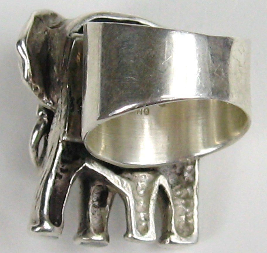 sterling silver elephant rings