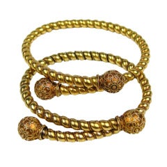 Pair of Victorian Wrap Bracelets 1882 Fourth of July 3