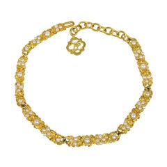 Karl Lagerfeld Pearl Link Necklace 80s 7